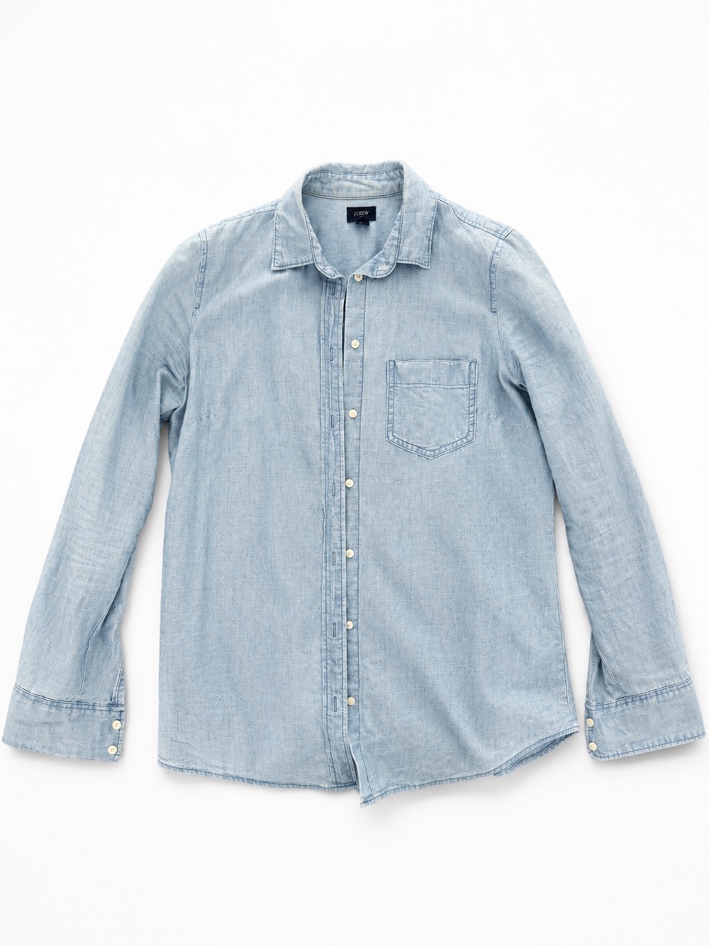 J. Crew Light Blue Denim Button-Down Shirt